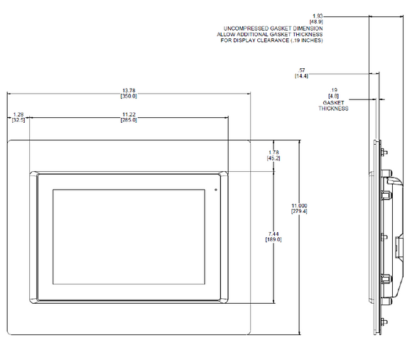 Panel Cutout Adapter Plates, 16:9 Widescreen to 4:3 Square, 10