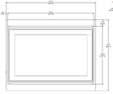 Panel Cutout Adapter Plates, 16:9 Widescreen to 4:3 Square, 10" & 15" Sizes