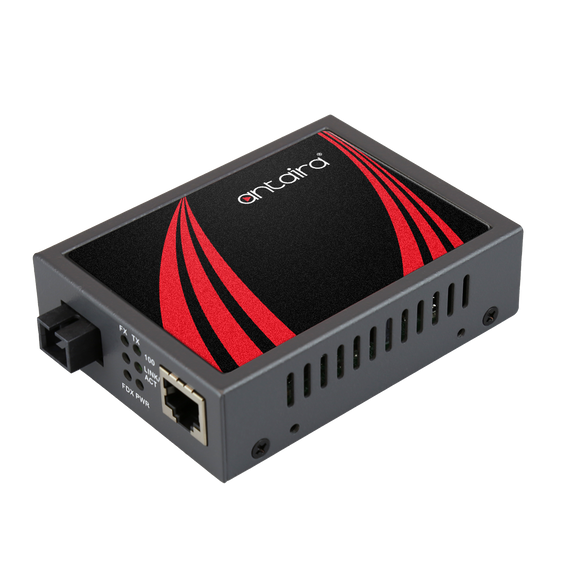 EMC 10/100TX To 100FX Media Converter, Single-Mode 20KM, WDM-B, SC Connector