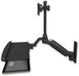 Ultra 180 Arm Mount w Monitor/Keyboard Tray w/Dual Vertical Monitor