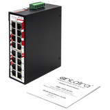 16-Port Industrial PoE+ Unmanaged Ethernet Switch