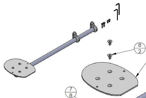 Scanner Charger Base Bracket Add on for Ultra180 Montior/Keyboard Tray (Connects to monitor vesa mount)