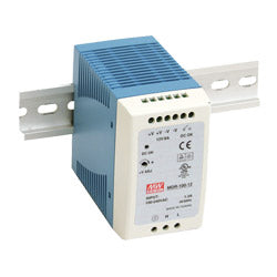 100 Watt Series / 12 VDC / 7.5 Amps Industrial Slim Single Output DIN Rail Power Supply