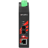 Compact Industrial Gigabit Ethernet Media Converter, with 10/100/1000TX to SC Connector Multi-Mode 1000Mbps Fixed Fiber