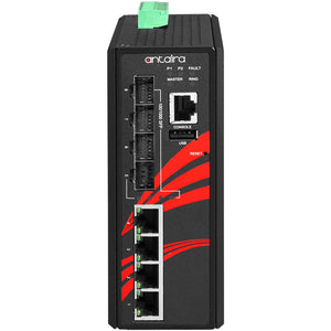8-Port Industrial PoE+ Gigabit Managed Ethernet Switch w/4*10/100/1000Tx Ports + 4*100/1000Fx SFP Slots, 48~55VDC