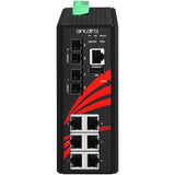 8-Port Industrial Managed Ethernet Switch w/6*10/100Tx Ports + 2*100Fx, Single-Mode 30Km