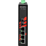 5-Port Industrial Unmanaged Ethernet Switch, w/4*10/100Tx + 1*100Fx (ST) Single-mode 30Km