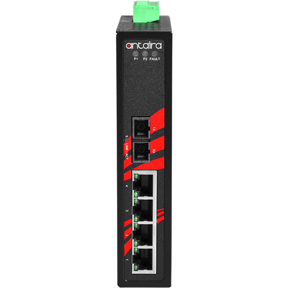 5-Port Industrial Unmanaged Ethernet Switch, w/1*100Fx (SC) Multi-Mode 2Km