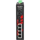 6-Port Industrial Unmanaged Ethernet Switch, w/2*100Fx (ST) Single-mode 30Km