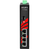 5-Port Industrial Unmanaged Ethernet Switch, w/4*10/100/1000Tx + 1*100/1000 SFP Slot