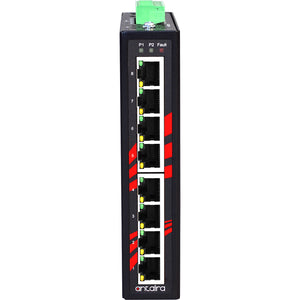 8-Port Slim Industrial Ethernet Switch, w/8*10/100Tx; EOT: -40°C~75°C, with Conformal Coating