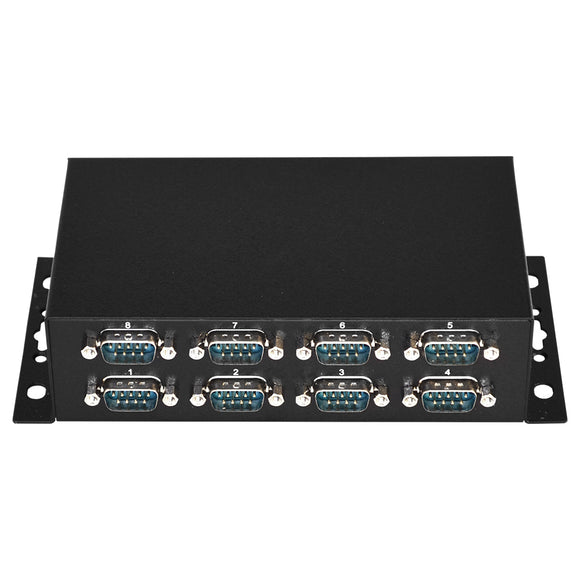 Industrial 8-Port RS-232 to USB 2.0 High Speed Converter with Locking Feature and w/Surge & Isolation