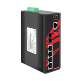 5-Port Industrial PoE+ Managed Ethernet Switches w/4*10/100Tx (30W/Port), and 1*100Fx Multi-Mode 2Km, 48~55VDC- Version 2 Hardware