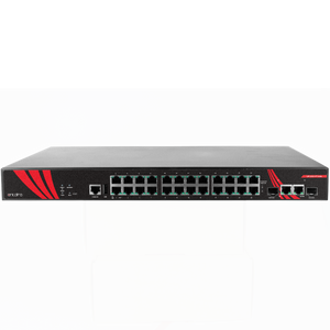 26-Port Industrial PoE+ Gigabit Managed Ethernet Switch, w/24*10/100/1000Tx RJ45 (30W/Port) and 2*Gigabit Combo Ports (2*10/100/1000Tx RJ45 and 2*100/1000 SFP Slots)