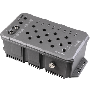 16-Port Industrial M12 IP67 Waterproof Gigabit Managed Ethernet Switch w/16*10/100/1000Tx Ports