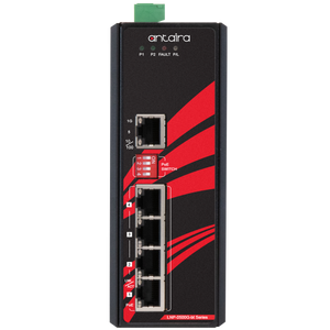5-Port Industrial Gigabit PoE+ Unmanaged Ethernet Switch w/4*10/100/1000Tx (90W/Port) + 1*10/100/1000Tx, 48~55VDC