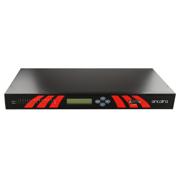 16-Port 1U Rackmount Industrial RS422/485 Serial Device Server w/Optical Isolation, AC Input
