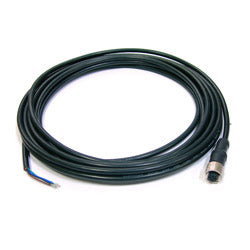 M12 A Code 5P Female to Open Cable, 5 Meter, Wire:UL 24AWG*5C Black, IP68 Protection