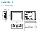10" iNP Industrial Panel Mount Touchscreen PC
